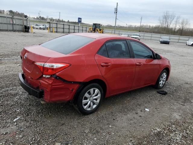 5YFBURHE5GP379191 - 2016 TOYOTA COROLLA L RED photo 3