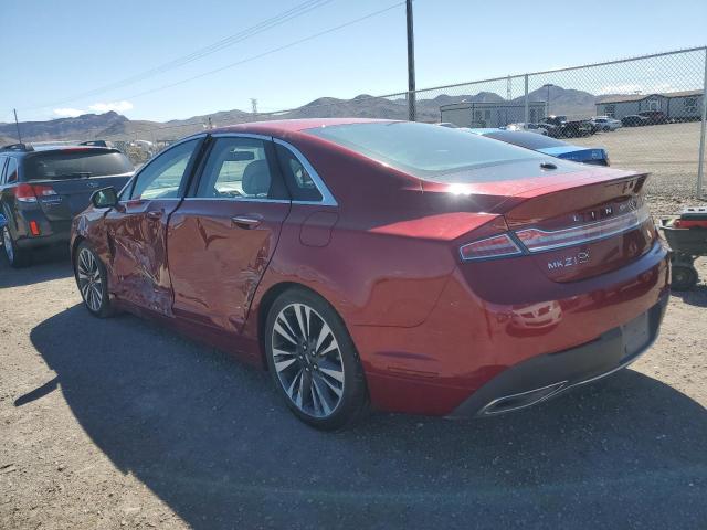 3LN6L5MU1HR609942 - 2017 LINCOLN MKZ HYBRID RESERVE RED photo 2