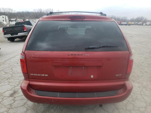 1D4GP45R85B312204 - 2005 DODGE CARAVAN SXT RED photo 6