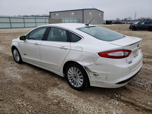 3FA6P0SUXER101243 - 2014 FORD FUSION TITANIUM PHEV WHITE photo 2