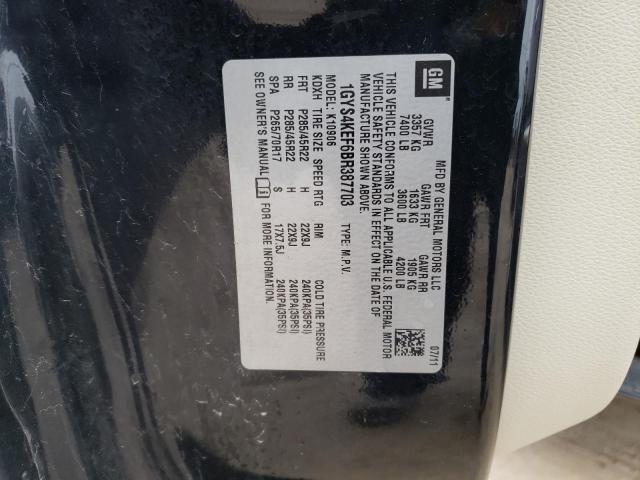 1GYS4KEF6BR387703 - 2011 CADILLAC ESCALADE ESV PLATINUM შავი ფოტო 13