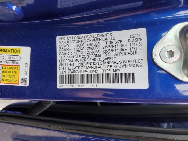 7FARS3H21PE010142 - 2023 HONDA CR-V LX BLUE photo 13