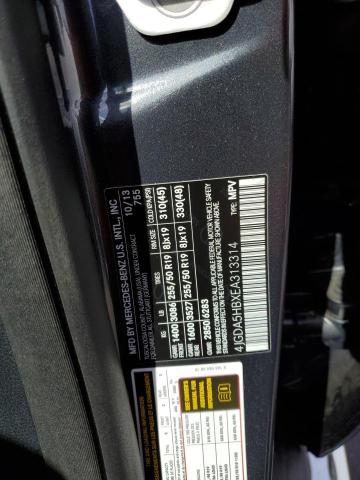 4JGDA5HBXEA313314 - 2014 MERCEDES-BENZ ML 350 4MATIC GRAY photo 12