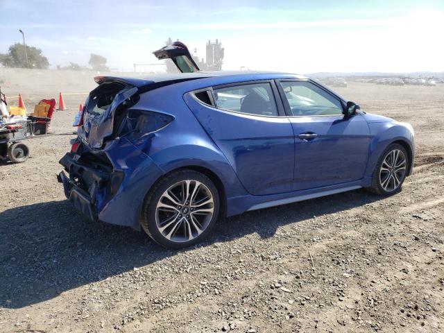 KMHTC6AE3GU292484 - 2016 HYUNDAI VELOSTER TURBO BLUE photo 3