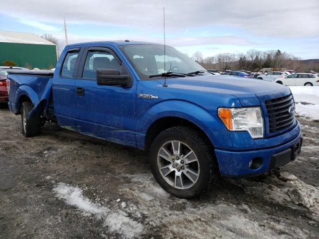 1FTFX1EF5EKG39690 - 2014 FORD F150 SUPER CAB BLUE photo 4