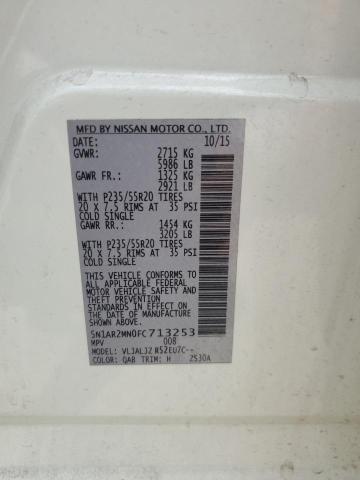 5N1AR2MN0FC713253 - 2015 NISSAN PATHFINDER S WHITE photo 13