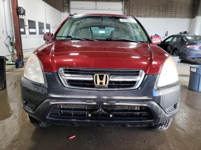 JHLRD78832C084950 - 2002 HONDA CR-V EX BURGUNDY photo 5