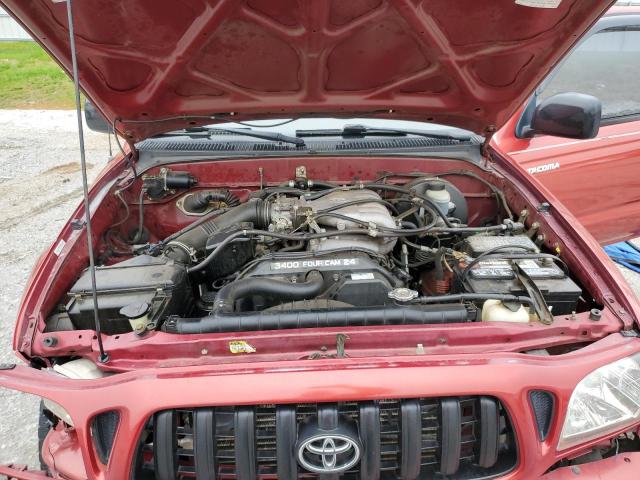 5TEWN72N42Z045555 - 2002 TOYOTA TACOMA XTRACAB RED photo 11