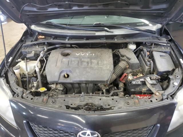 1NXBU4EE0AZ206451 - 2010 TOYOTA COROLLA BASE BLACK photo 11