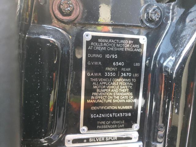 SCAZN11C6TCX57518 - 1996 ROLLS-ROYCE SILVER SPU BLACK photo 12