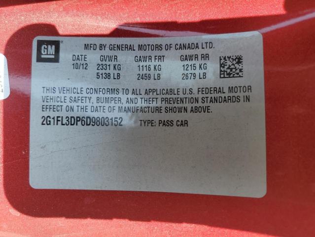 2G1FL3DP6D9803152 - 2013 CHEVROLET CAMARO ZL1 勃艮第红 照片 12