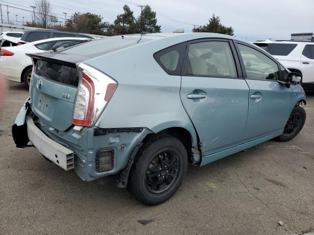 JTDKN3DU8C1512693 - 2012 TOYOTA PRIUS TURQUOISE photo 3