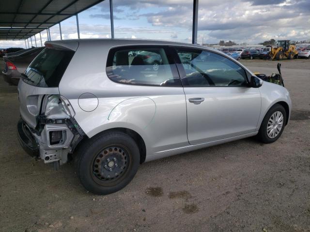 WVWBB7AJ6AW259870 - 2010 VOLKSWAGEN GOLF SILVER photo 3