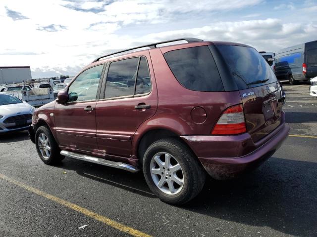 4JGAB72E9XA093455 - 1999 MERCEDES-BENZ ML 430 BURGUNDY photo 2