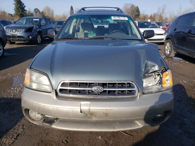 4S3BH665427604376 - 2002 SUBARU LEGACY OUTBACK BLUE photo 5