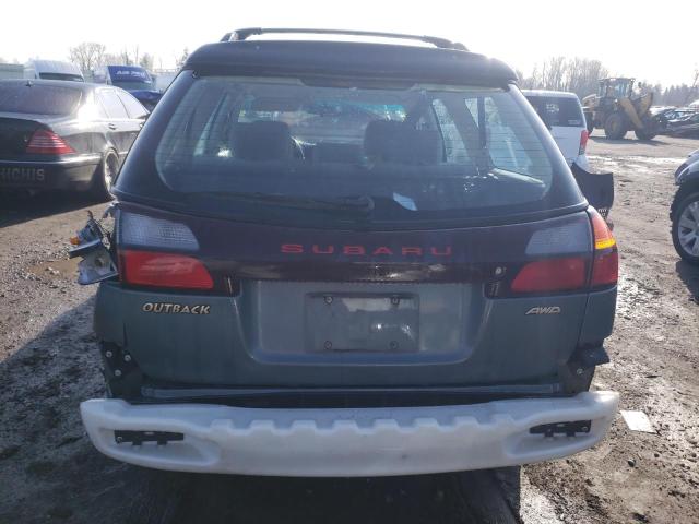 4S3BH665427604376 - 2002 SUBARU LEGACY OUTBACK BLUE photo 6