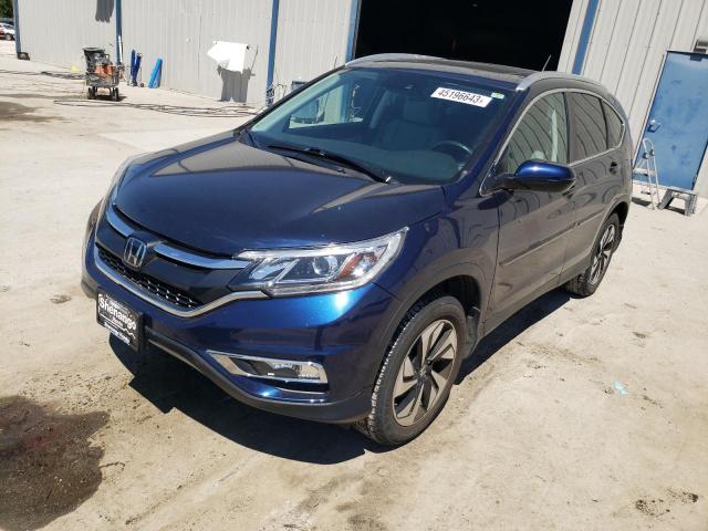 5J6RM4H94GL079469 - 2016 HONDA CR-V TOURING BLUE photo 1