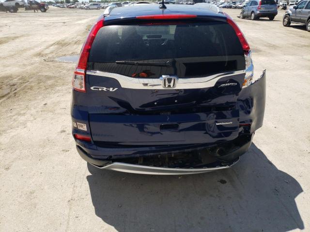 5J6RM4H94GL079469 - 2016 HONDA CR-V TOURING BLUE photo 6