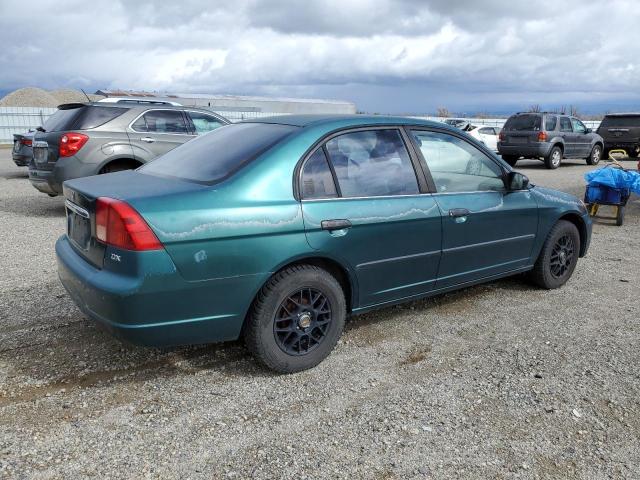 2HGES15241H615911 - 2001 HONDA CIVIC DX GREEN photo 3