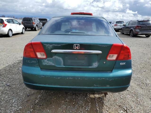 2HGES15241H615911 - 2001 HONDA CIVIC DX GREEN photo 6