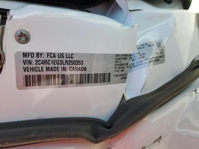 2C4RC1EG3LR250353 - 2020 CHRYSLER PACIFICA TOURING L PLUS WHITE photo 14