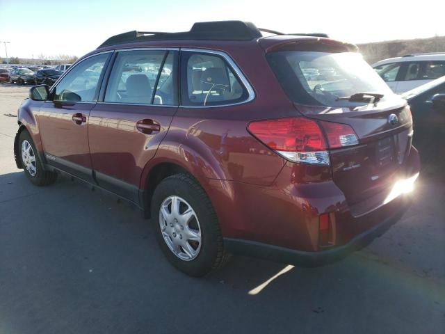 4S4BRCAC4D1247882 - 2013 SUBARU OUTBACK 2.5I RED photo 2