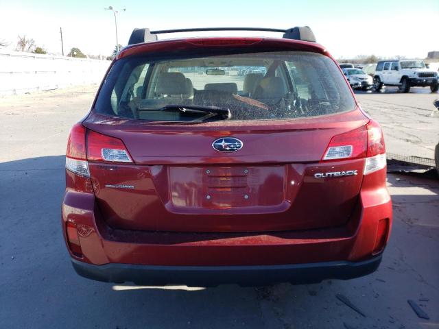 4S4BRCAC4D1247882 - 2013 SUBARU OUTBACK 2.5I RED photo 6