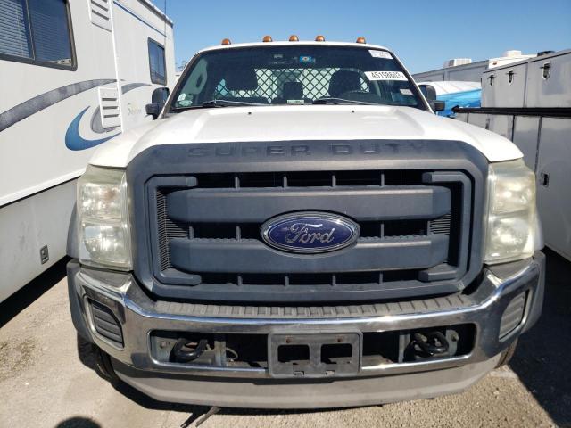 1FDUF4GT0CEC51255 - 2012 FORD F450 SUPER DUTY WHITE photo 5