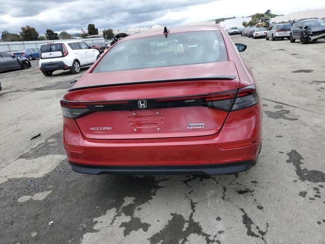 1HGCY2F51PA017979 - 2023 HONDA ACCORD HYBRID SPORT RED photo 6