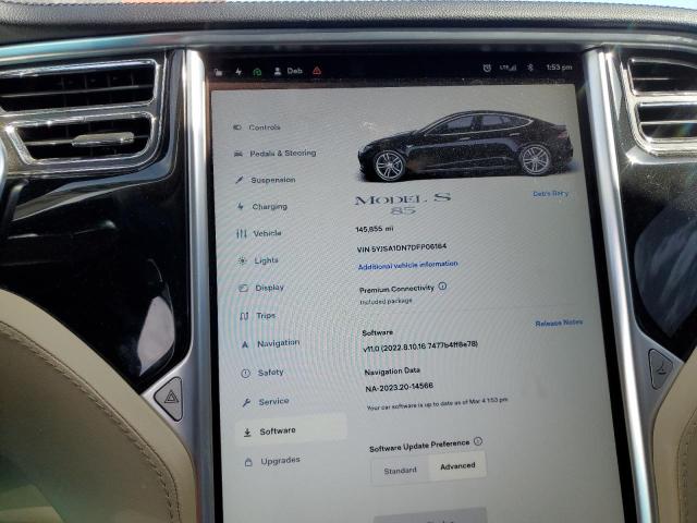 5YJSA1DN7DFP06164 - 2013 TESLA MODEL S შავი ფოტო 9