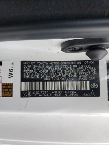 JTKDE177X70164712 - 2007 TOYOTA SCION TC 白色 照片 12