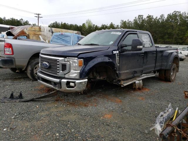 1FT8W4DT5NEF19729 - 2022 FORD F450 SUPER DUTY BLUE photo 1