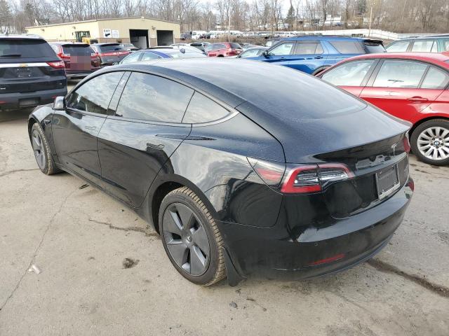 5YJ3E1EB5NF207474 - 2022 TESLA MODEL 3 BLACK photo 2