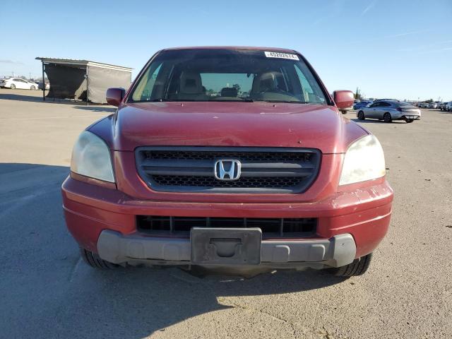 2HKYF18534H569568 - 2004 HONDA PILOT EXL BURGUNDY photo 5