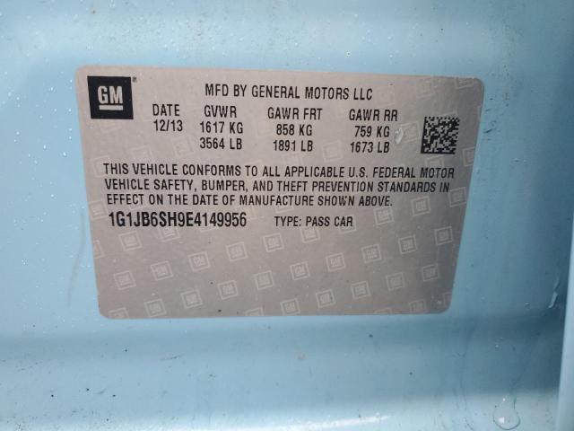 1G1JB6SH9E4149956 - 2014 CHEVROLET SONIC LS BLUE photo 13