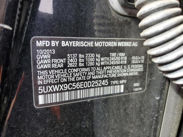 5UXWX9C56E0D25245 - 2014 BMW X3 XDRIVE28I BLACK photo 13