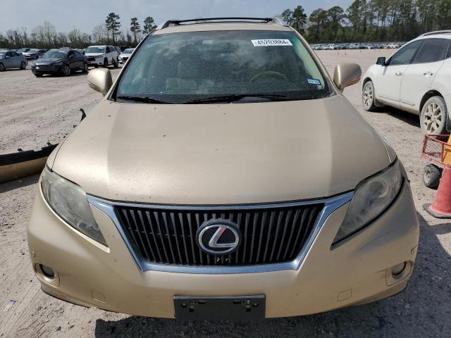 2T2ZK1BA1AC039437 - 2010 LEXUS RX 350 GOLD photo 5