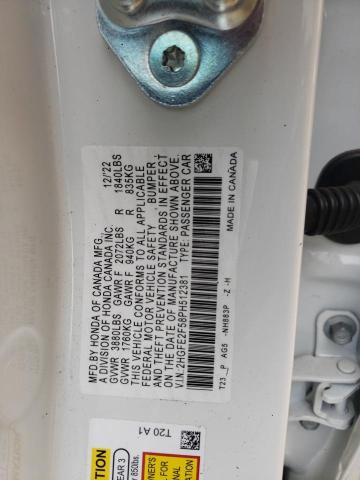 2HGFE2F58PH512381 - 2023 HONDA CIVIC SPORT 白色 照片 12