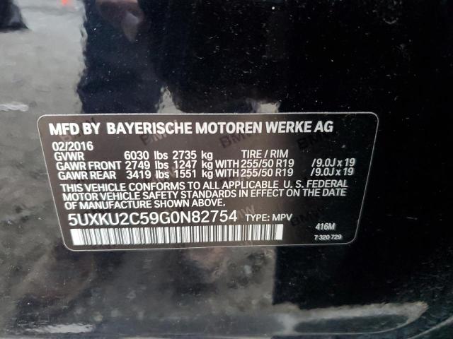 5UXKU2C59G0N82754 - 2016 BMW X6 XDRIVE35I BLACK photo 13