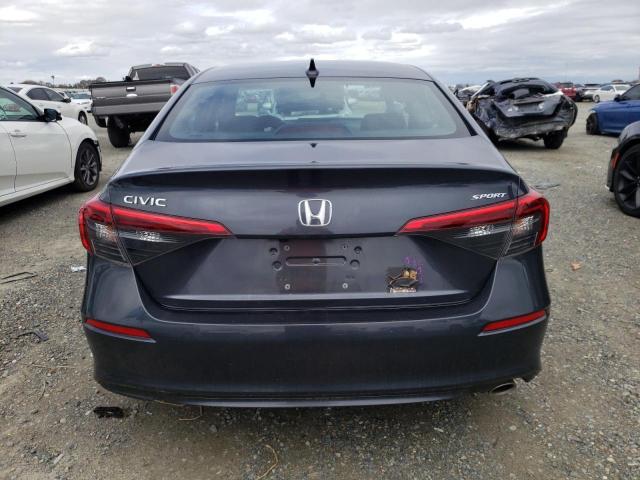 2HGFE2F53NH607394 - 2022 HONDA CIVIC SPORT GRAY photo 6