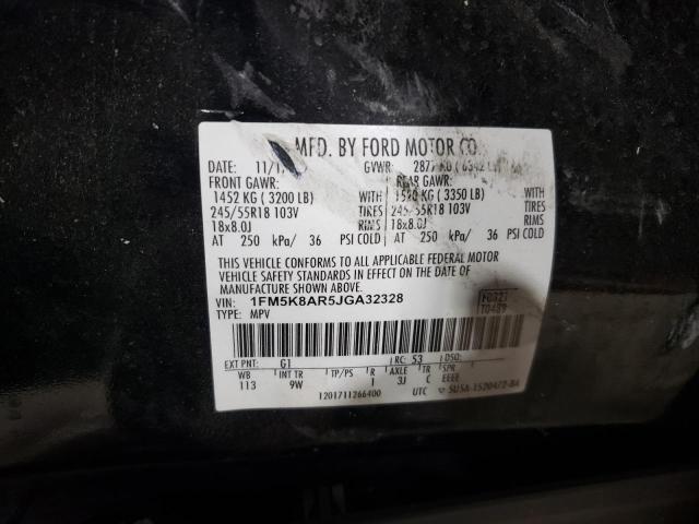 1FM5K8AR5JGA32328 - 2018 FORD EXPLORER POLICE INTERCEPTOR 黑色 照片 13