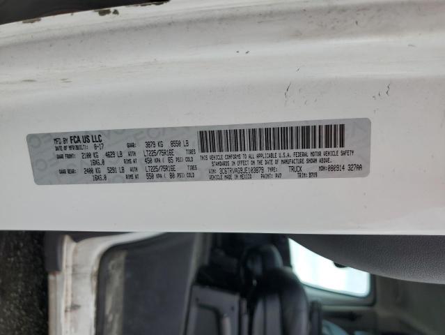 3C6TRVAG9JE103879 - 2018 RAM PROMASTER 1500 STANDARD WHITE photo 13