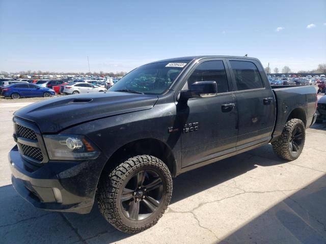 1C6RR7MT4JS125283 - 2018 RAM 1500 SPORT BLACK photo 1