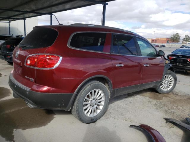 5GALVBED7AJ179477 - 2010 BUICK ENCLAVE CXL RED photo 3