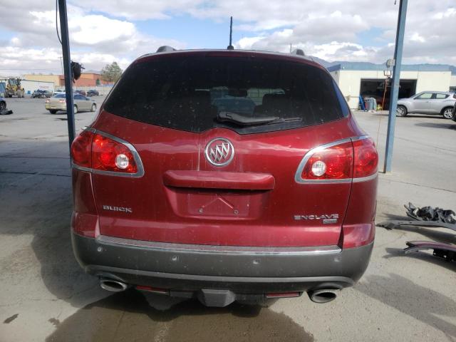5GALVBED7AJ179477 - 2010 BUICK ENCLAVE CXL RED photo 6
