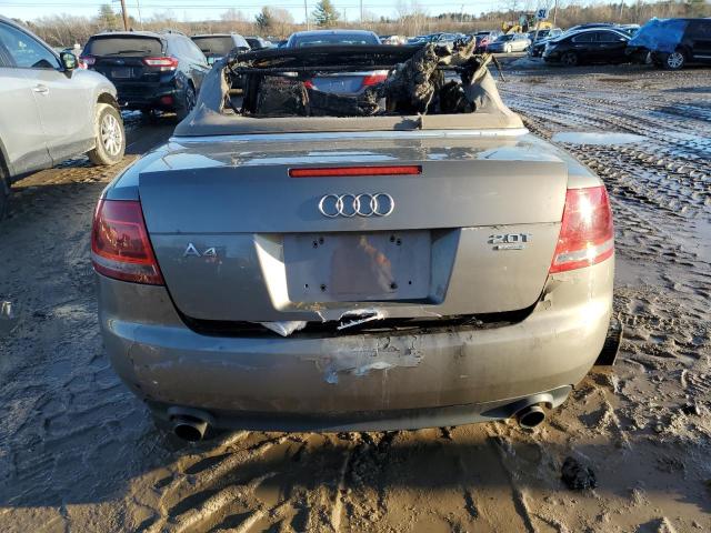 WAUDF48HX8K009514 - 2008 AUDI A4 2.0T CABRIOLET QUATTRO GRAY photo 6