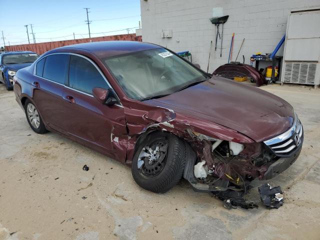 1HGCP2F38CA238457 - 2012 HONDA ACCORD LX BURGUNDY photo 4