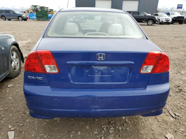 1HGES16394L008417 - 2004 HONDA CIVIC DX VP BLUE photo 6