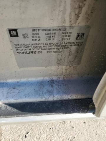 1G11F5SL5FF251358 - 2015 CHEVROLET MALIBU LTZ თაფლისფერი ფოტო 12