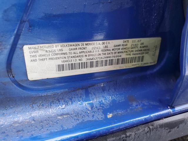 3VWDJ71K28M076994 - 2008 VOLKSWAGEN GLI ლურჯი ფოტო 12